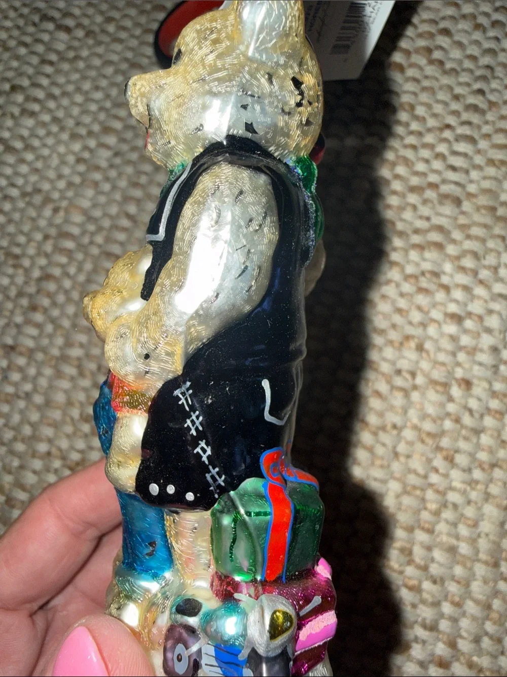 Christopher Radko 2002 Harley Davidson Bear Biker Family Ornament HD NWT Vintage